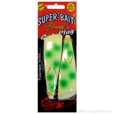 Brad's Killer Fishing Gear Super Cut Plug, Glow Green Dot, 2-Pack 555519496